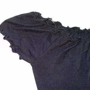 Black Off Shoulder Crop top